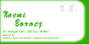 noemi borocz business card